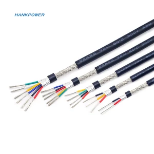 2464 2 3 4 5 6 8 10 Core 18 20 22 24 26 28 AWG Soft Multi-cores Control Cable Multi Stranded Braided Aluminum Foil Shield Wire