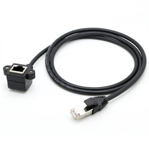 90 Degree Elbow Network Cable Extension Cable RJ45 Male to Female Connector Extension