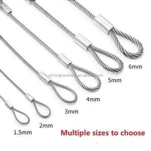 High Quality 1.5-3mm Rust And Corrosion Protection Wire Rope Assembly Set Stainless Steel Wire Rope With Loop