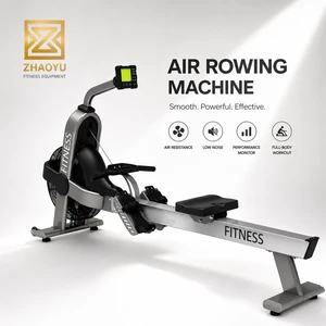 ZY Commercial Air Rowing Machine Professional Wind Resistance Rower Gym Cardio Fitness Equipment for Full Body HIIT Workout