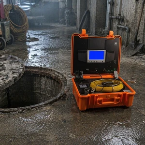 WITSON Sewage Pipe Inspection Camera H.265 20m Flexible Cable 7-inch LCD Waterproof 1 Year Warranty DVR Recording Function 420TV