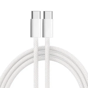 Factory Custom USB Type C to C PD 60W 3A Fast Charging ABS Braided Cable for Computer