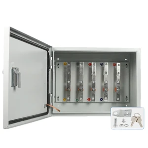 Power Saver 380V 63A Copper Tinned Cable Distribution Box Junction Bus Bar Terminal Branch Box for Electric Power Transmission