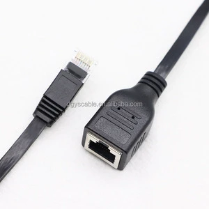 Six Types of Flat Network Cable RJ45 8P8C Rotary RJ45 8P8C Female Female Extension Cable 1M 2M