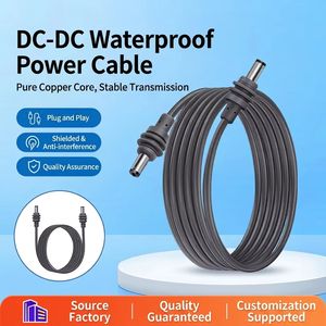 6FT/10FT/16FT Starlink Mini 12V/24V Fast Charging PVC Braid Shielding DC Cable For Camera Computer Printer & Vehicle Bus RV