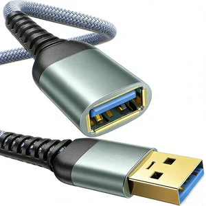 Extension Cable PC USB Male to Female Extension Cable Factory Custom Braided USB 3.0 3.2 5Gbps 1m 2m 3m 5m Long Extension Cord