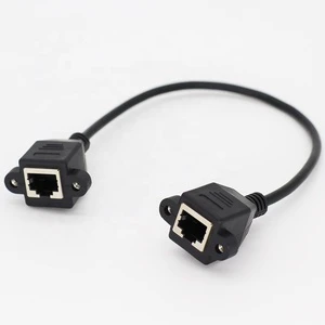 CAT5 CAT6 RJ45 to Female RJ45 Panel Mount LAN Ethernet Extension Cable