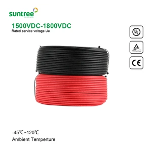 1000VTUV Certification Solar Cable Single Wire Annealed Soft Tin Copper PV1-F 6mm2 DC PV Cable