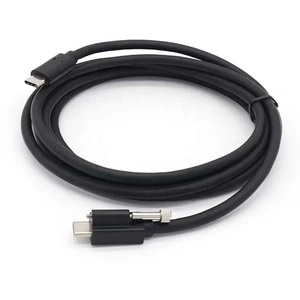 USB3.1 Gen 2 Type C with Screw Locking to USB-C 5A Cable with 10Gbps Data Sync and 100W Power Delivery for Industry Camera