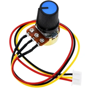 High Quality XH2.54 3Pin Cable and Knob for Motor Speed Control B10K 10K Ohm Linear Rotary Potentiometer with WH148