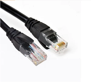 QUANWEI Cat6 Patch Cable 12V DC PVC Jacket 2A 4 Cores Customizable Length Computer Network Power Data Extension Cable Connectors