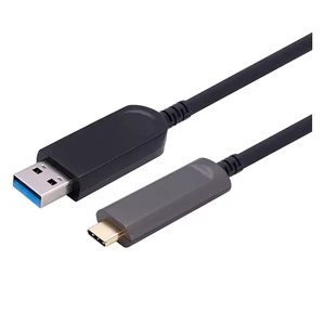USB 3.0 AM USB-C Active Optical Cable-Custom Length Available Backward Compatible 100W Fast Charging Camera Computer Industrial