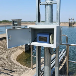 Clouds Stainless Steel Non-Contact Shaft Encoder Water Level Sensor Anti-Wave Pulley Design for Tidal Reservoir Monitoring High
