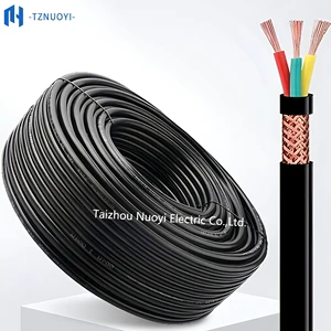 RVVP Shielded Stranded Flexible Control Cable Multi-Core Copper Wire PVC Insulated IP65 Industrial Use CCTV Security Automation