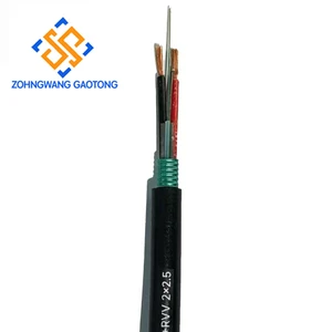 GYTS 4B1+RVV 2x2.5 Hybrid Fiber Optic Power Cable, Steel Tape Armored, for CCTV/IP Camera Systems Outdoor Use