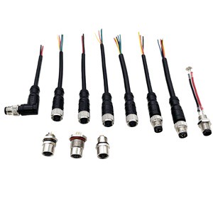 M8 Copper Conductor Industrial Camera Control Trough Multi-core Sensor with Customizable Length