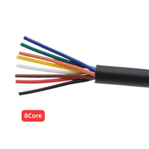 UL2464 8 Core Control Cable 28/26/24/22/20/18AWG Tinned Copper PVC Insulated Sheath Black Multi Core Signal Wire