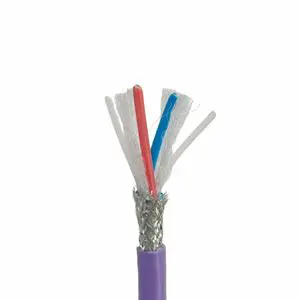 Customized CANBUS MODBUS 1Pr TCu F-PE Ins TC Braid PVC Jacket Industrial Automation Communication Cables