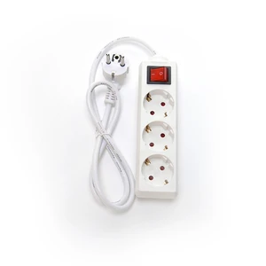 3 Socket Indoor Extension Cord With Surge Protector Power Strip, 8 Wide Outlets With 4 H05VV-F 3x1.5mm Polyurethane Power Cables