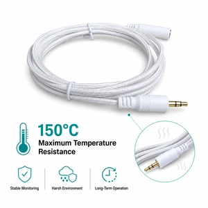 IoT Water Leak Detection Cable-Smart Home Braided Sensor Rope With Wi-Fi Tuya App Strobe Alarm Water Leak Detector