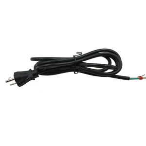 NEMA 5-20P to Stripped End Power Cord, SJT 3C 18AWG, 125V 20A, Open Wiring Replacement Cord for Industrial Equipment, Appliance.