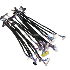 Customized Industrial-grade PVC Insulated Tinned Copper Conductor LVDS Display Cable for LCD I-PEX Cable