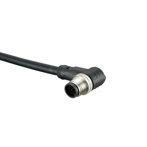3-core a Code M12 Screw Locking 90 Degree Elbow Industrial Circular Connector with Cables