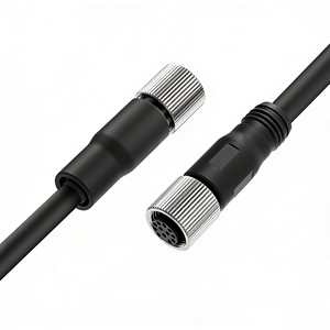 M12 Open End Power & I/O Trigger Cable, Industrial Machine Vision Camera Signal Cable Assembly
