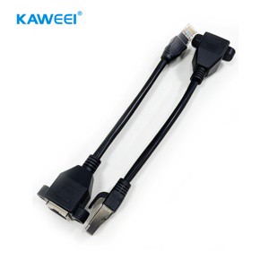 Custom RJ45 Panel Mount Extension Cable Network Extension Cord for Industrial & Communication System