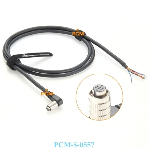 Hirose 8 Pin Female HR25-7TP-8S Right Angle High Flex I/O Power Trigger Cable for IDS Imaging Teledyne DALSA JAI XIMEA Camera