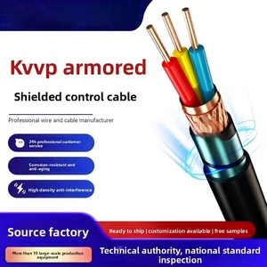 Custom Core Size KVV KVVP Control Cable Solid Copper Conductor PVC Insulation Shielded/Unshielded Instrument Cable