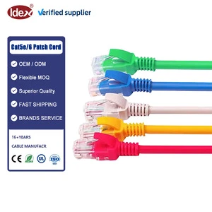 IDEX Made in China 1m 3m 5m RJ45 Cat6 UTP Patch Cable PVC/LZSH Jacket Ethernet LAN Computer Network Extension