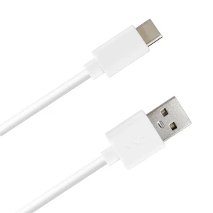 Custom Type-C to USB-A Cable with Pure Copper Conductor 1M White 3A Fast Charging for Computer & Earphone