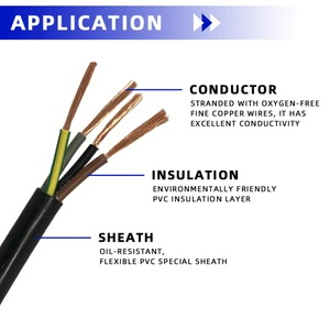 RVV Multi Core Flexible Power Control Cable PVC Sheathed Electrical Wire Low Voltage Flexible Power and Control Wire