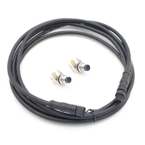 Straight M8 a Code Male to Female Threaded Coupling Cable for Industrial Bus