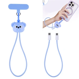 Australia Koala Wrist Strap 60W Fast Charging Cable Braided Anti-Loss Anti-theft Lanyard USB Type C Cable For IPhone Android