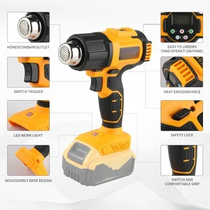 For Rechargeable DEWT Lithium Heat Gun, 350-550℃, 100-200L/min Air Volume, 36min Runtime for DIY Crafts & Vinyl Wrapping