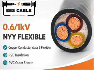 Cabtyre Cable Flexible Copper 5Cores With Earth 5G1.5mm2 NYY Multi CU PVC Insulated VVR South Africa SANS 1411 EESCABLE