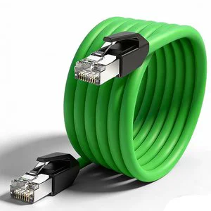 CAT6A M12 X Code to RJ45 Industrial Ethernet Cable IP67 Waterproof S FTP 10Gbps for Cognex Siemens PLC Industrial Camera