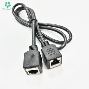 Custom RJ45 Ethernet Lan Female to Female Network Extension Cord Cable Double RJ45 Female Jack Connector Extender Cable