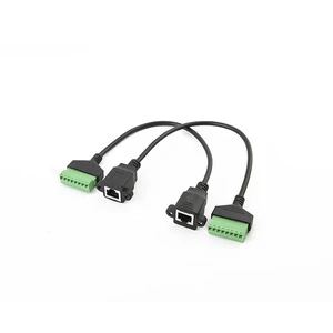 RJ45 Female Socket Copper Weld-Free Extension Cable DIY Engineering Adapter Broadband Computer Network Cable Port Wiring