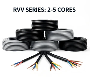 Multi-core RVV Control Cable 4 5 7 10 Core 0.75mm 1mm Flexible Signal Wire for Automation Systems