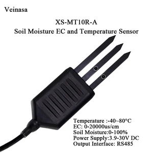 XS-MT10RA RS485Integrated with Soil Moisture EC Temperature IP68 FDR 2m Cable Applicable for Science Research 0-20000us/cm