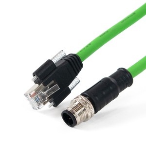 U-KCOM OEM Factory Cat5e M12 4Pin D Code SFTP Industrial Ethernet Cable 24AWG PVC Jacket Drag Chain Communication Cable