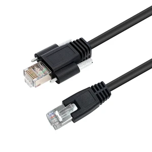 GigE Camera Ethernet Cable RJ45 Plug to RJ45 Plug with Screws Cat6 SFTP Industrial Camera Vision RJ45 Cable