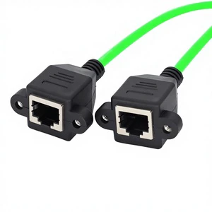 Factory Industrial Gigabit Network RJ45 Female to Female Extension Cable Oxygen-Free Copper Twisted Pair Connector Cable