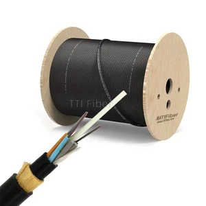 ADSS 6 8 12 24 48 Core G652d Optical Fiber Cable Single Mode Loose Tube For Communication Cables