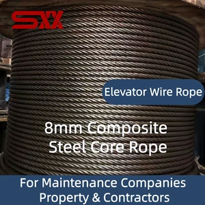 CSC Elevator Wire Rope 8mm 8*19S Composite Steel Core Low Elongation Traction Rope Replacement In Stock
