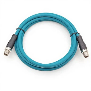 Cat6 M12 to RJ45 Copper PVC X-coded Industrial Camera Aviation Plug Connector X-type Network Cable 8 Conductors