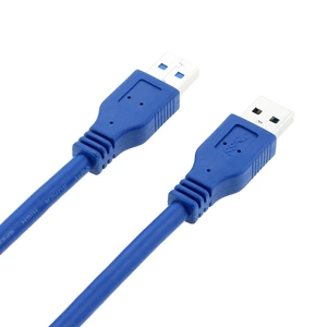 USB3.0 AM To AM Superspeed Data Cable For Computer & Portable Hard Drive With 3A Fast Charging And Braided Shielding